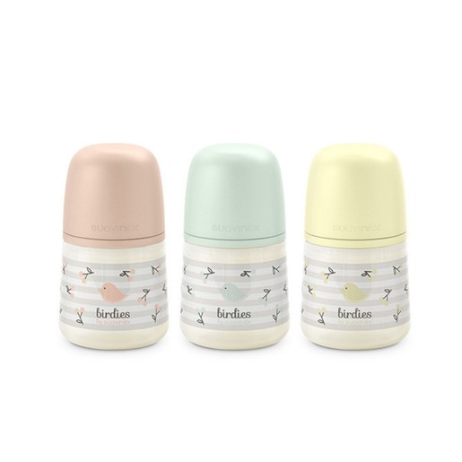 Birdies - Fles 150ML - Speen SX Pro doorstroom S - 0M+ - Roze