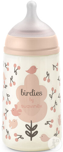 Birdies - Fles 270ML - Speen SX Pro doorstroom S - 3M+ - Roze