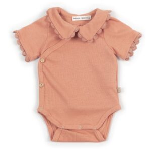 T-Shirt - Body - met kraagje - Coral