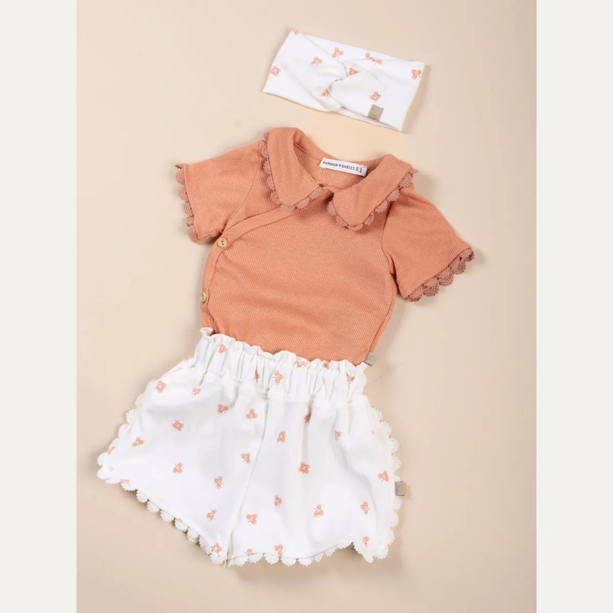 T-Shirt - Body - met kraagje - Coral