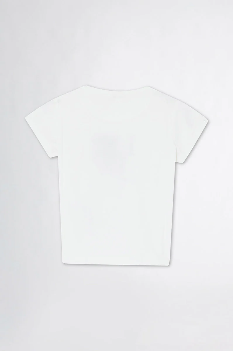T-shirt - korte mouwen - met print LIU JO en kersen in't blauw - Wit