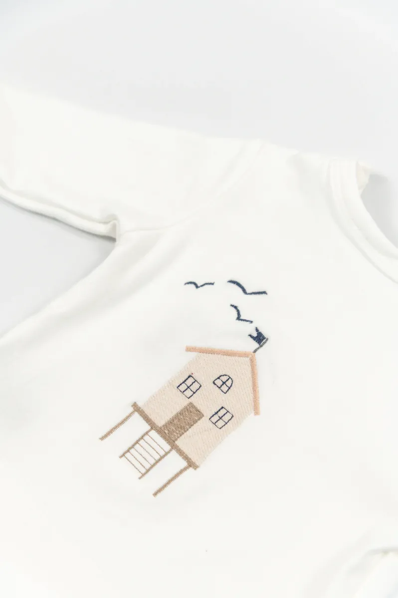 T-shirt - lange mouwen - met schouderopening - Print Squirrel