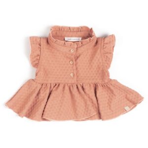 Tunique - zonder mouwen - met opstaand kraagje - Coral