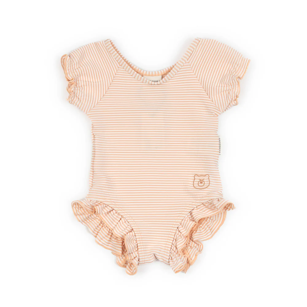 Badpakje - met bedekte schouders - UV50+ - Pink Stripes Bear