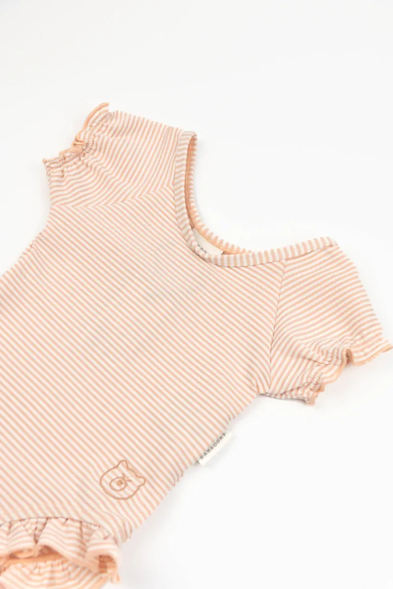 Badpakje - met bedekte schouders - UV50+ - Pink Stripes Bear