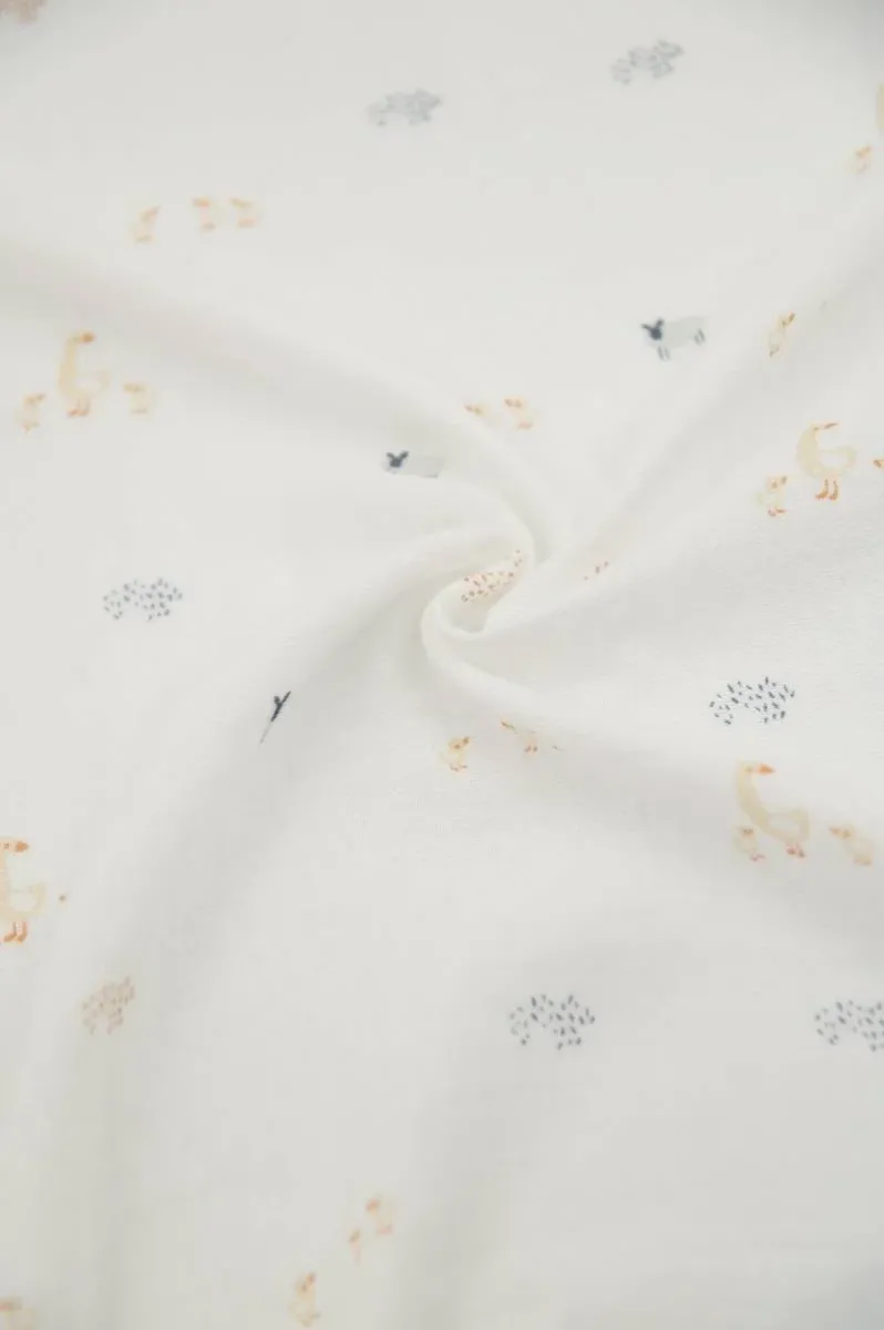 Swaddles - Muslin - 70x70cm - set of 3 - Farm Buddies