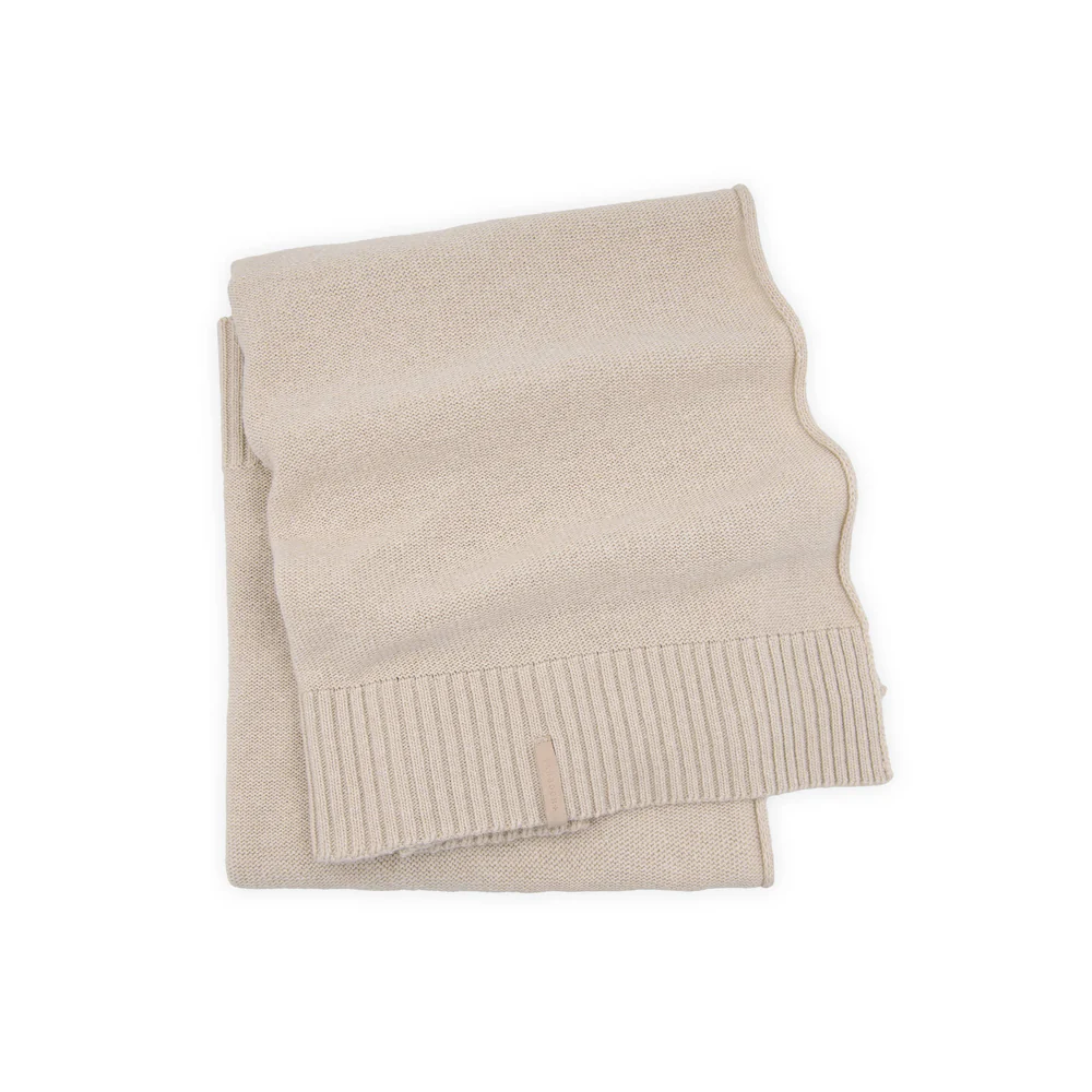 Wiegdeken - 4 seizoenen - Cashmere - 80x80cm - Melange Stone Sand
