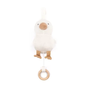 Muziekknuffel - in Knitted Bamboo - Duck - Ecru