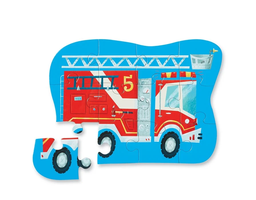 Shaped Box Puzzles - 12 stuks - Brandweerwagen - 2+