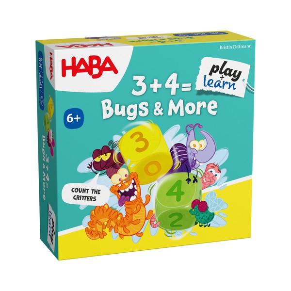 3 + 4 = Bugs & More - Supermini spel - Play + Learn - 6+